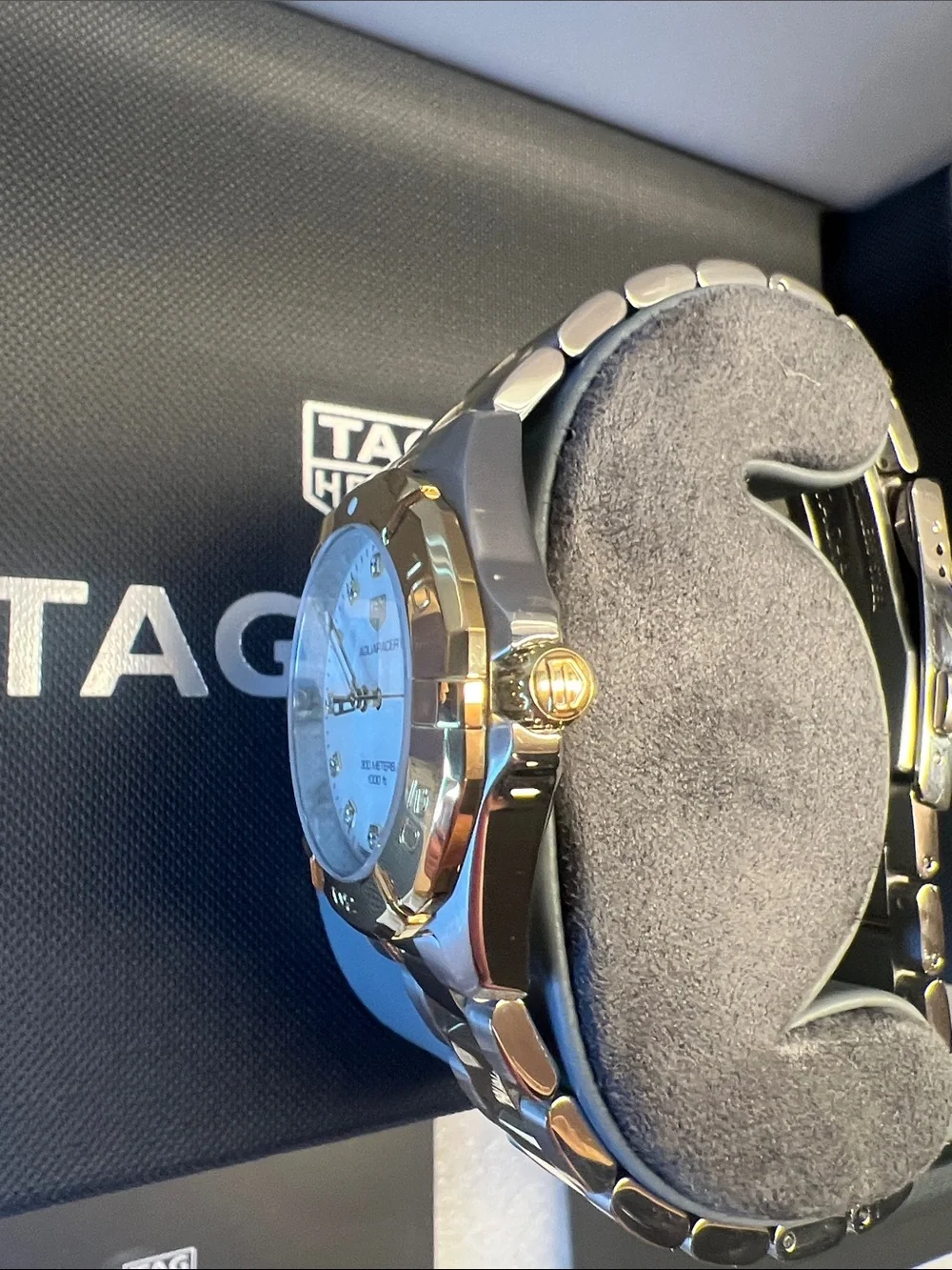 Tag Heuer Ladies Aquaracer SS and Gold w/Diamond markers - WBD1322.BB0320